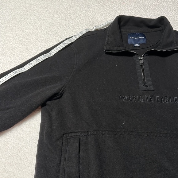 American Eagle Men’s Black Quarter Zip Pullover, EUC, Size Large - Picture 8 of 11